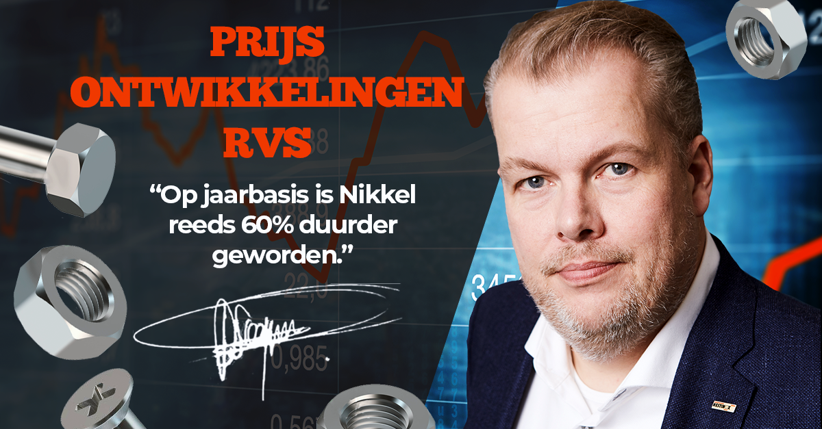 De prijsontwikkelingen van RVS bevestigingsmaterialen oktober 2019